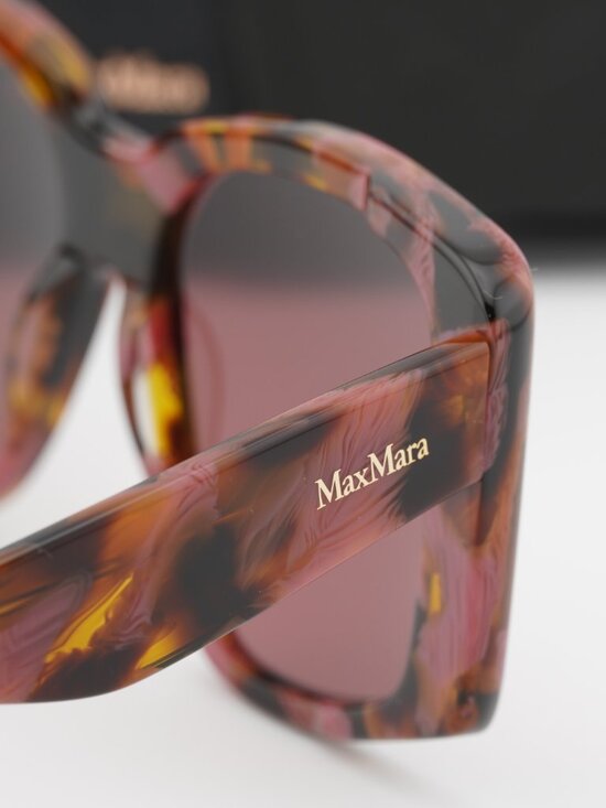 Max Mara GLIMPSE6 MM0098 55S Butterfly Sunglasses - Havana / Bordeaux main image 8